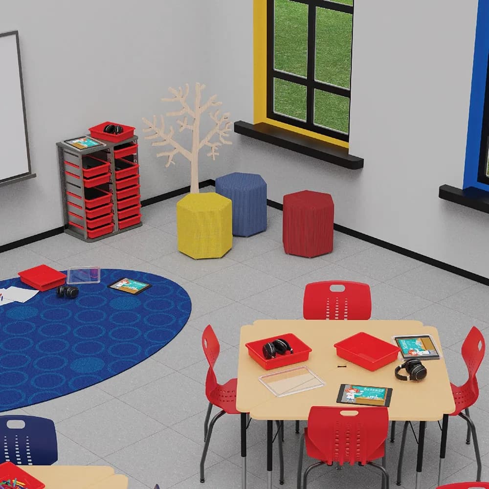 BLENDER Hexagon Ottoman | Spectrum Furniture in Chippewa Falls, WI