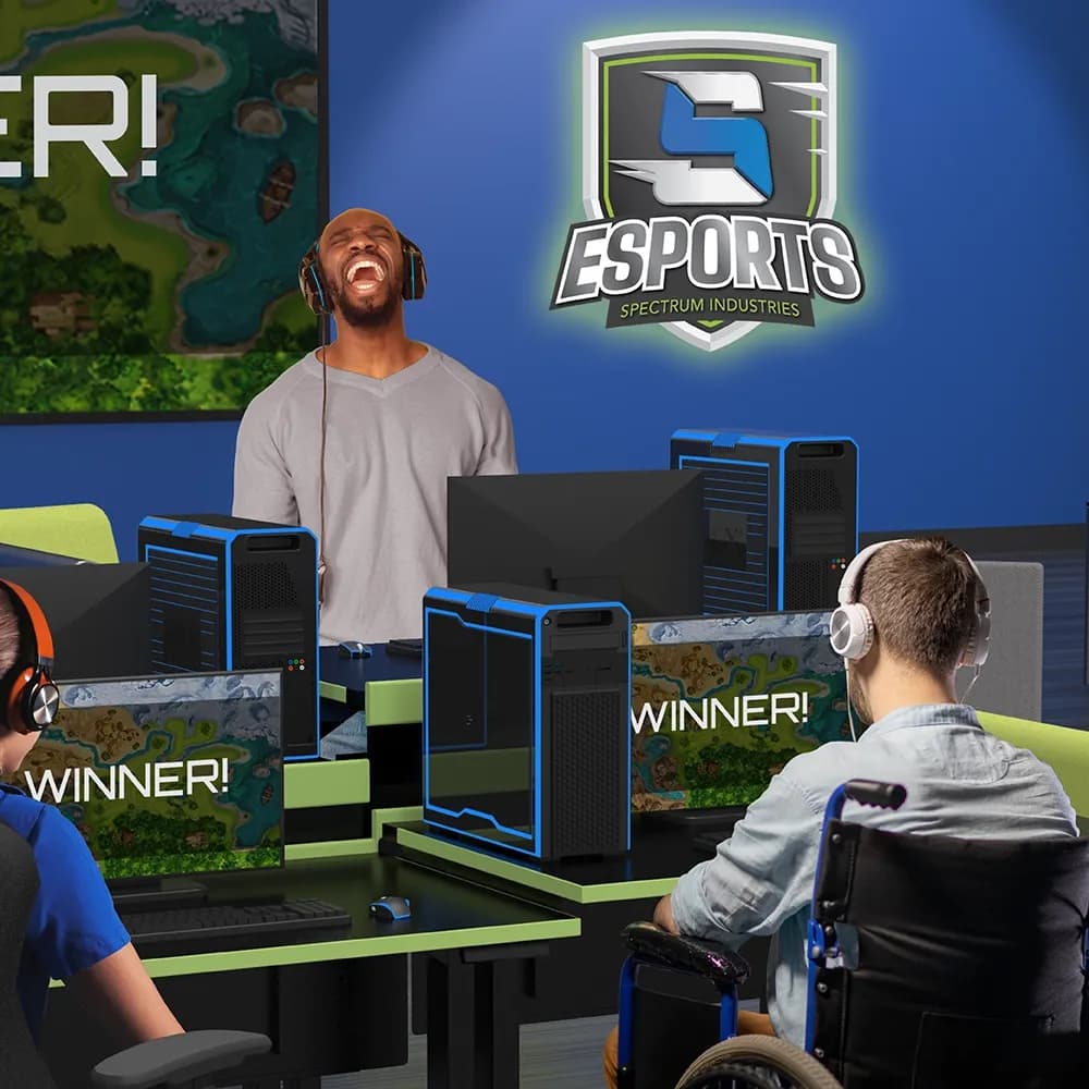 E-SPORTS デスク 140cm × 60cm Esports Evolution Sit-to-Stand | Spectrum Furniture in Chippewa
