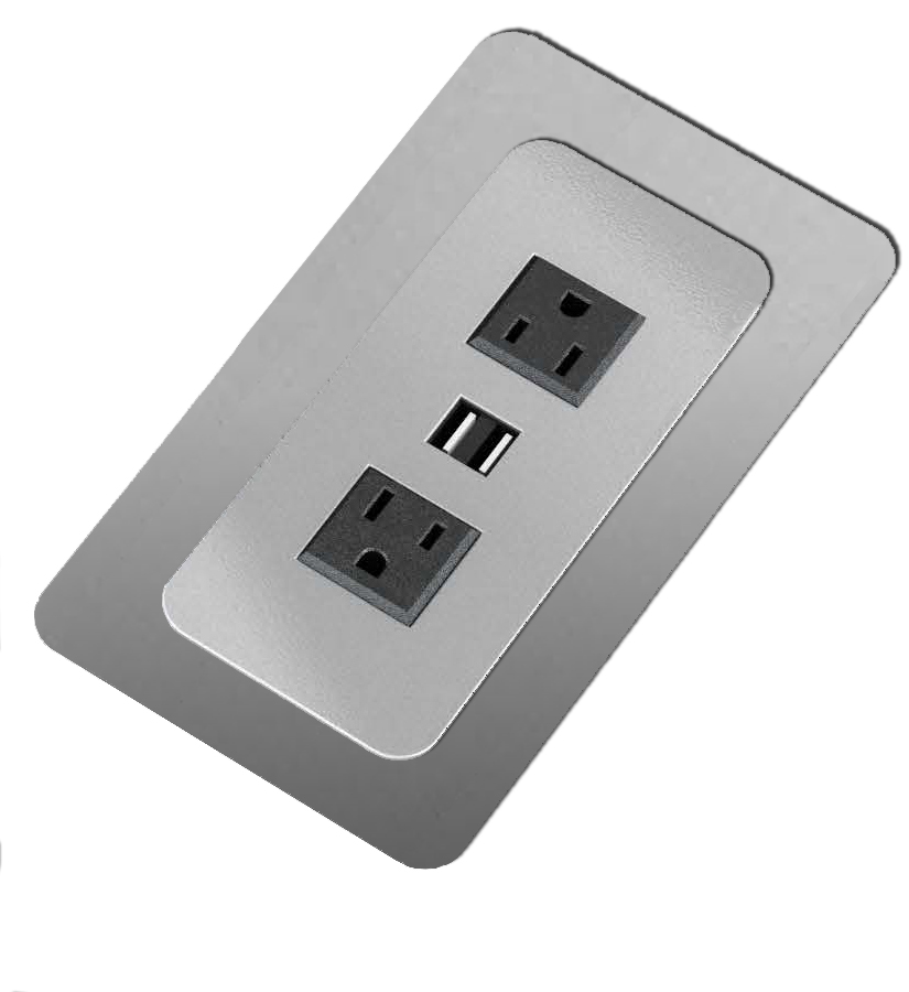 Cove Power Module Kit (2 AC / 2 USB) includes adapter plates