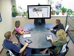 InVision Media Collaboration Table (D-Shaped)