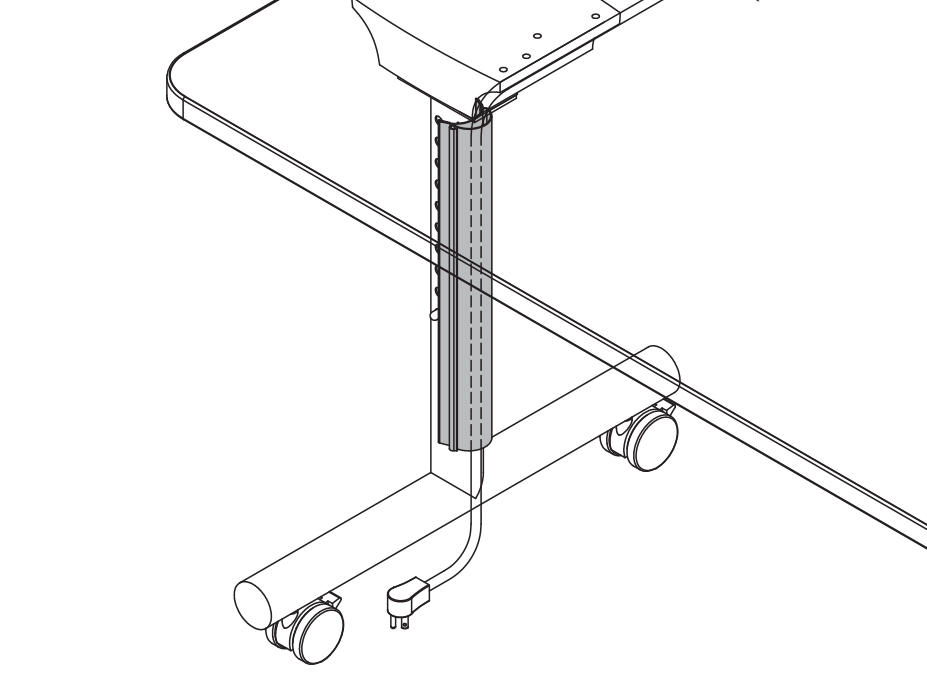 Flex Flip Wire Management Leg Channel