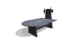 InVision Media Collaboration Table (D-Shaped)
