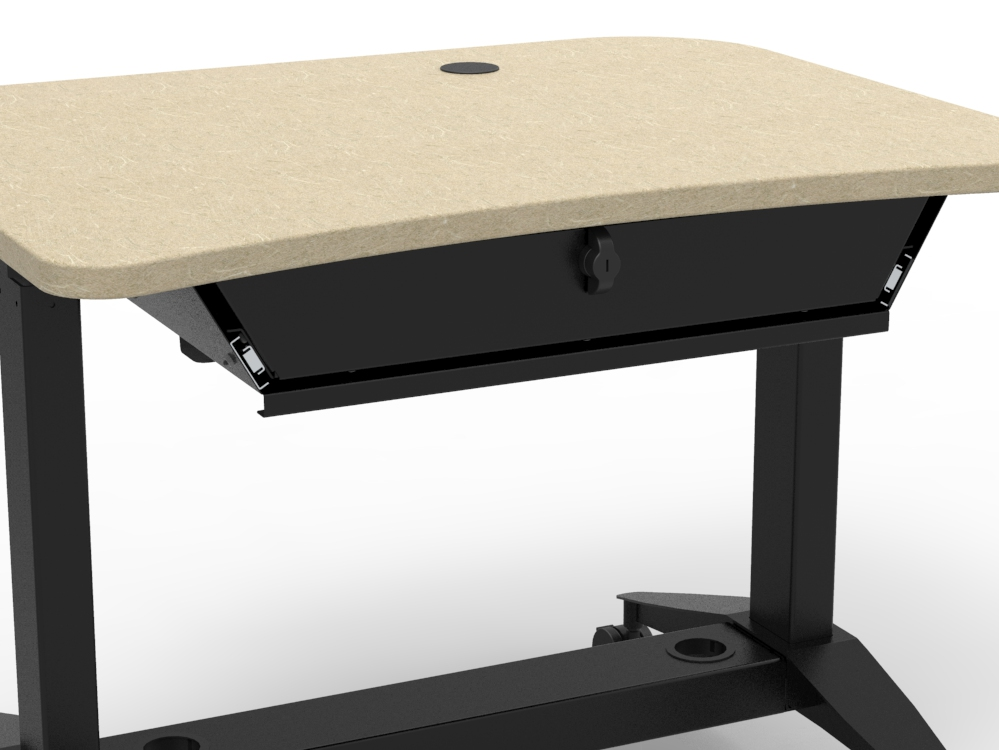Locking Pull-out Drawer for Pivot Workstation