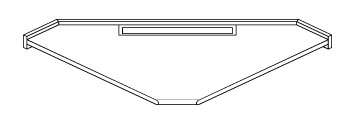 Evolution Inside Corner Connector for 24"D worksurfaces