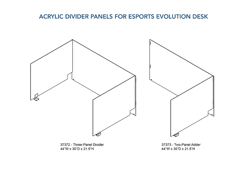 Acrylic Divider Panels, Esports Accessories